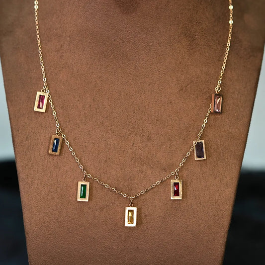 Gemstone Charm Necklace