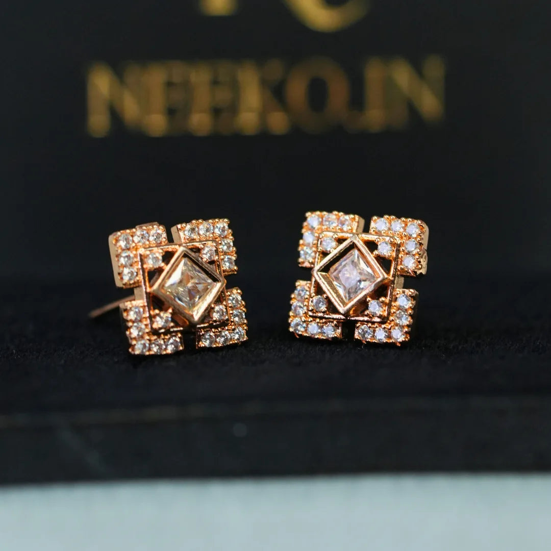 Regal Square Earrings