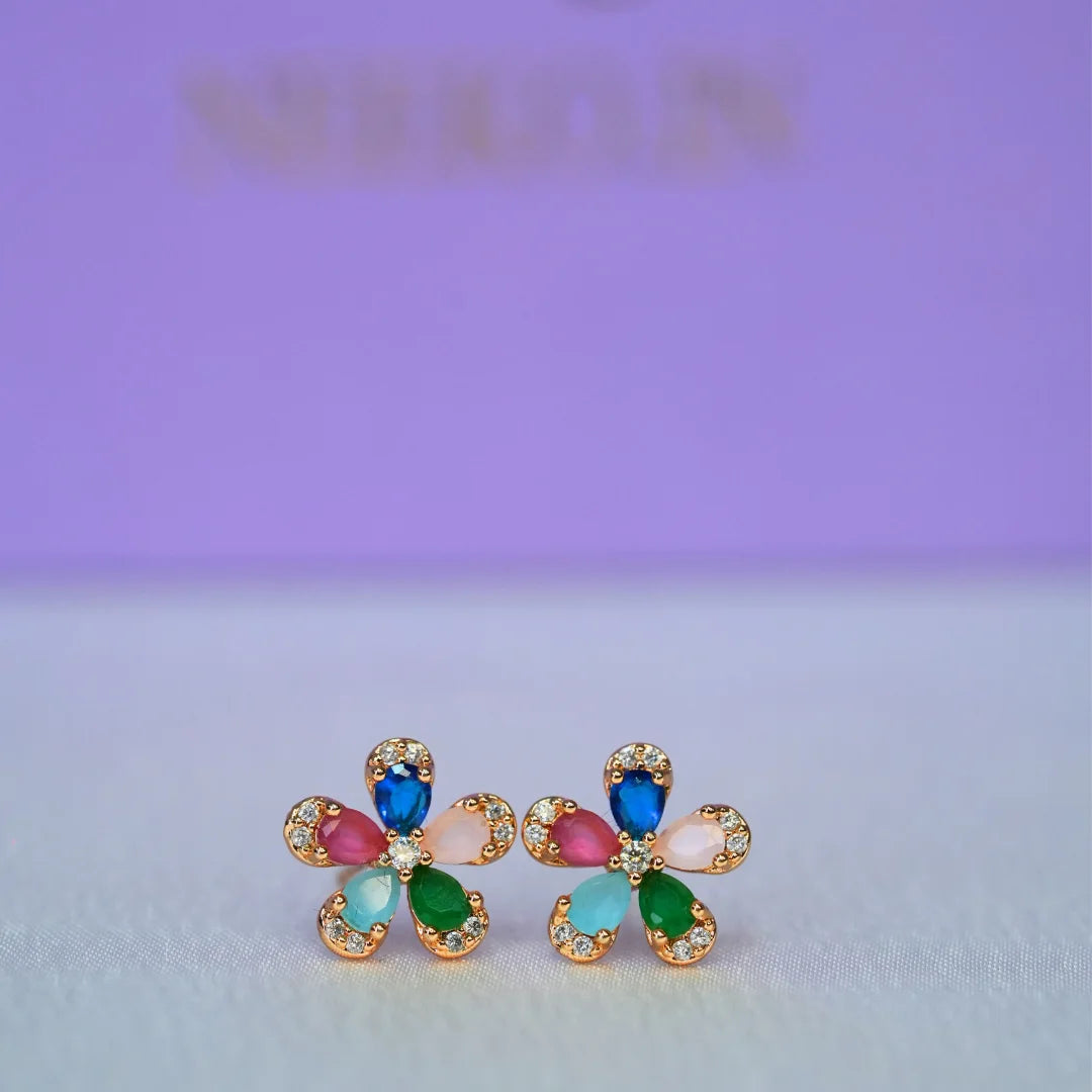 Rainbow Bloom Earrings