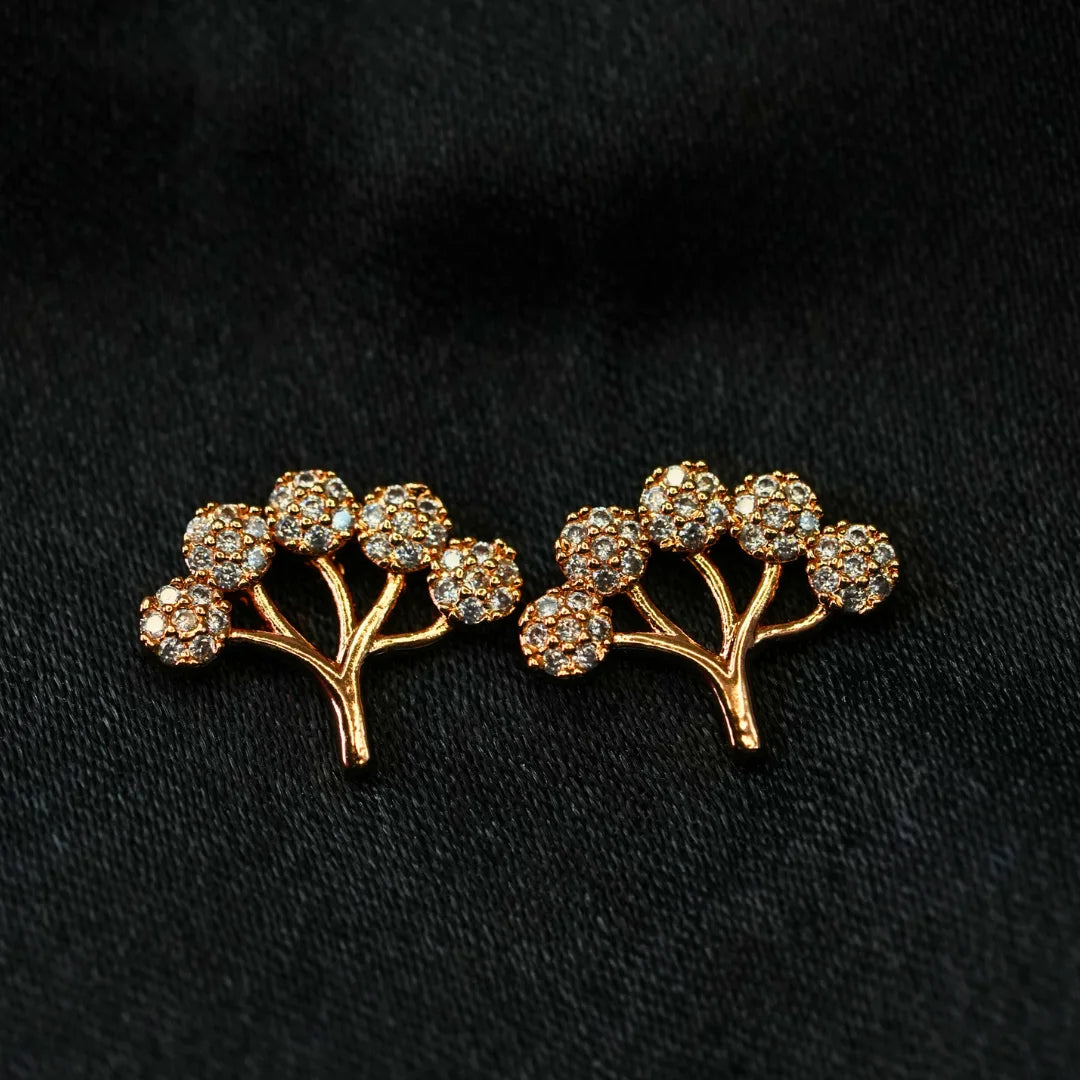 Golden Tree Spark Earrings