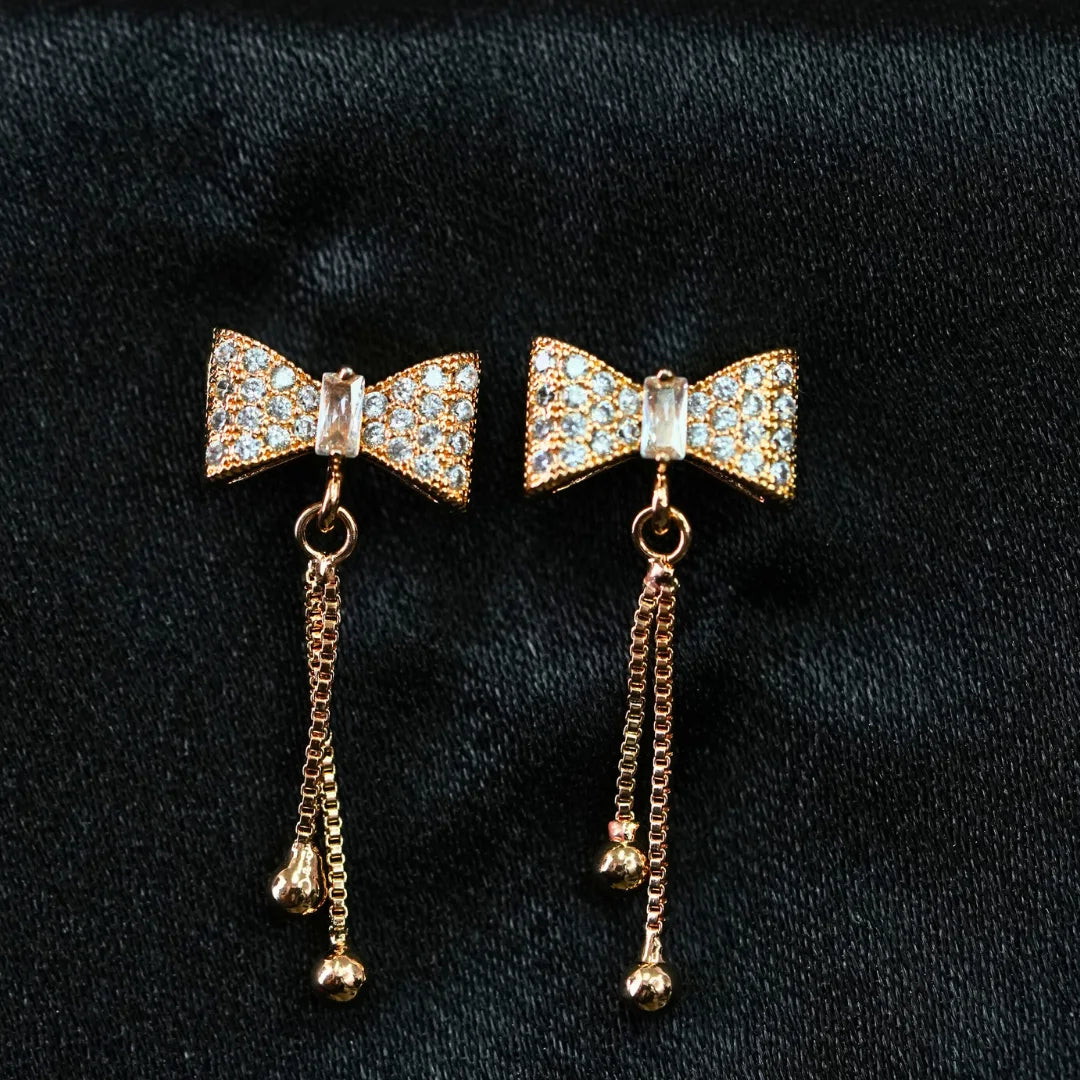 Sparkling Bow Earrings
