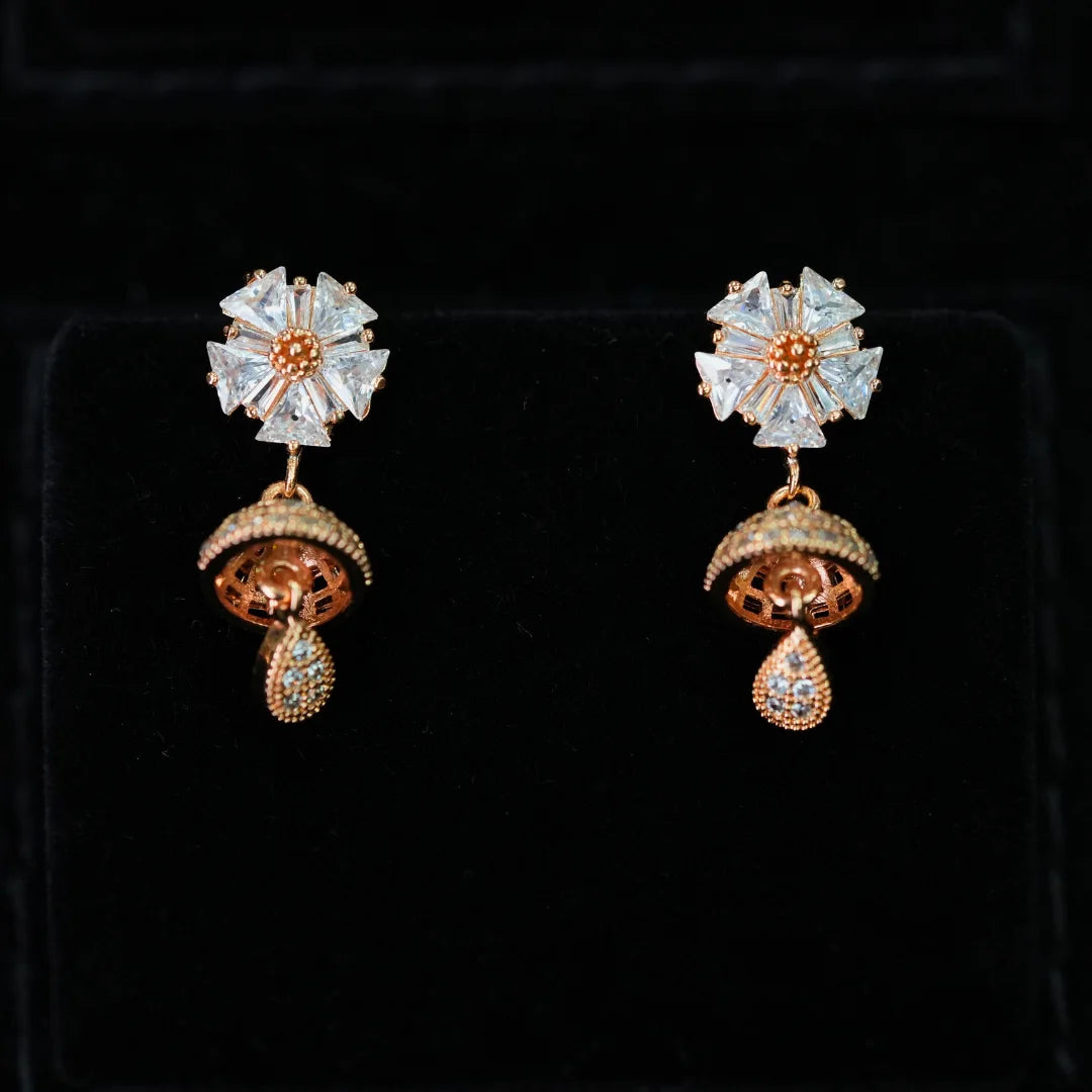 Floral Jhumka Earrings