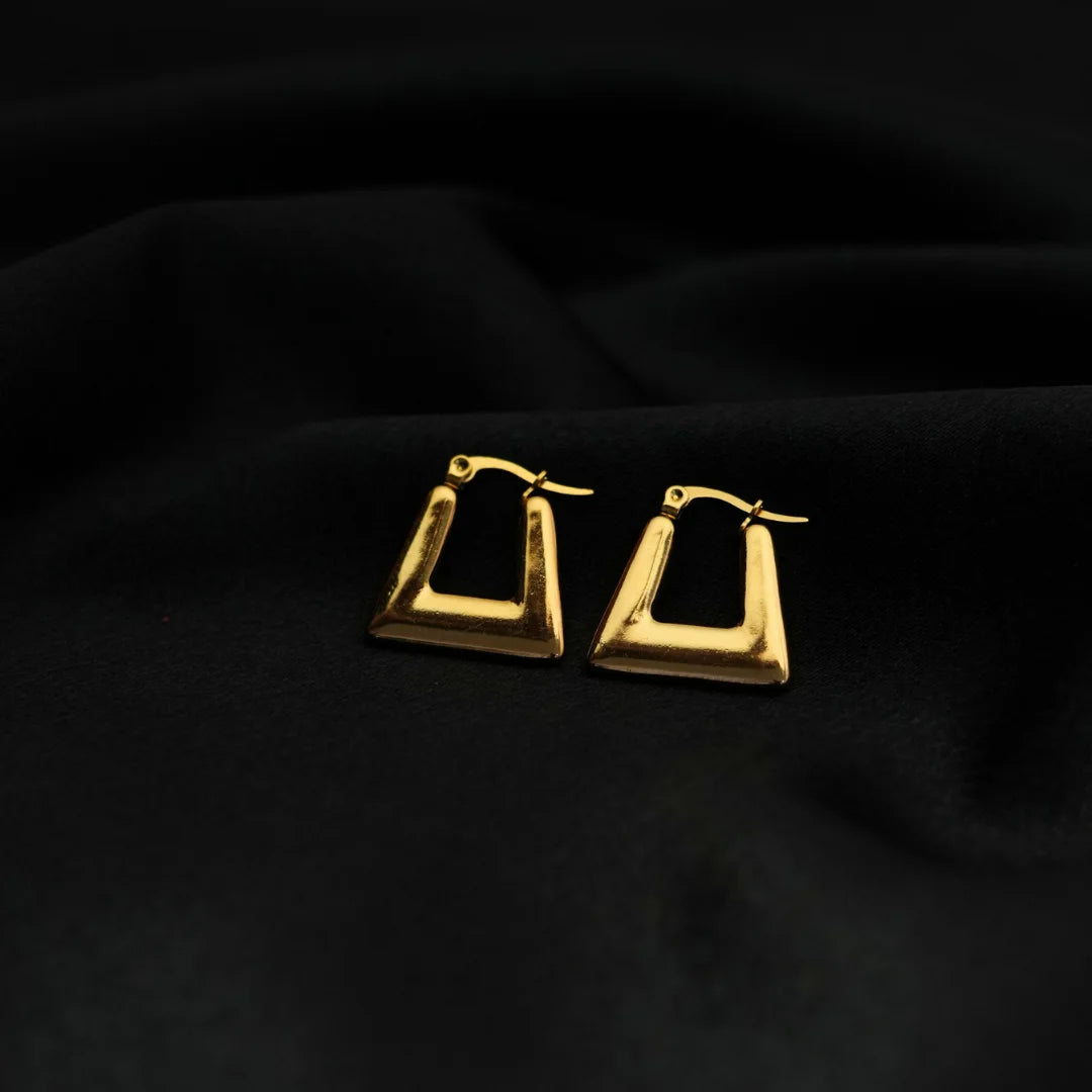 Golden Frame Earrings