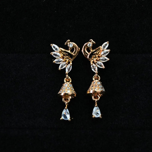 Peacock Pearl Jhumkis