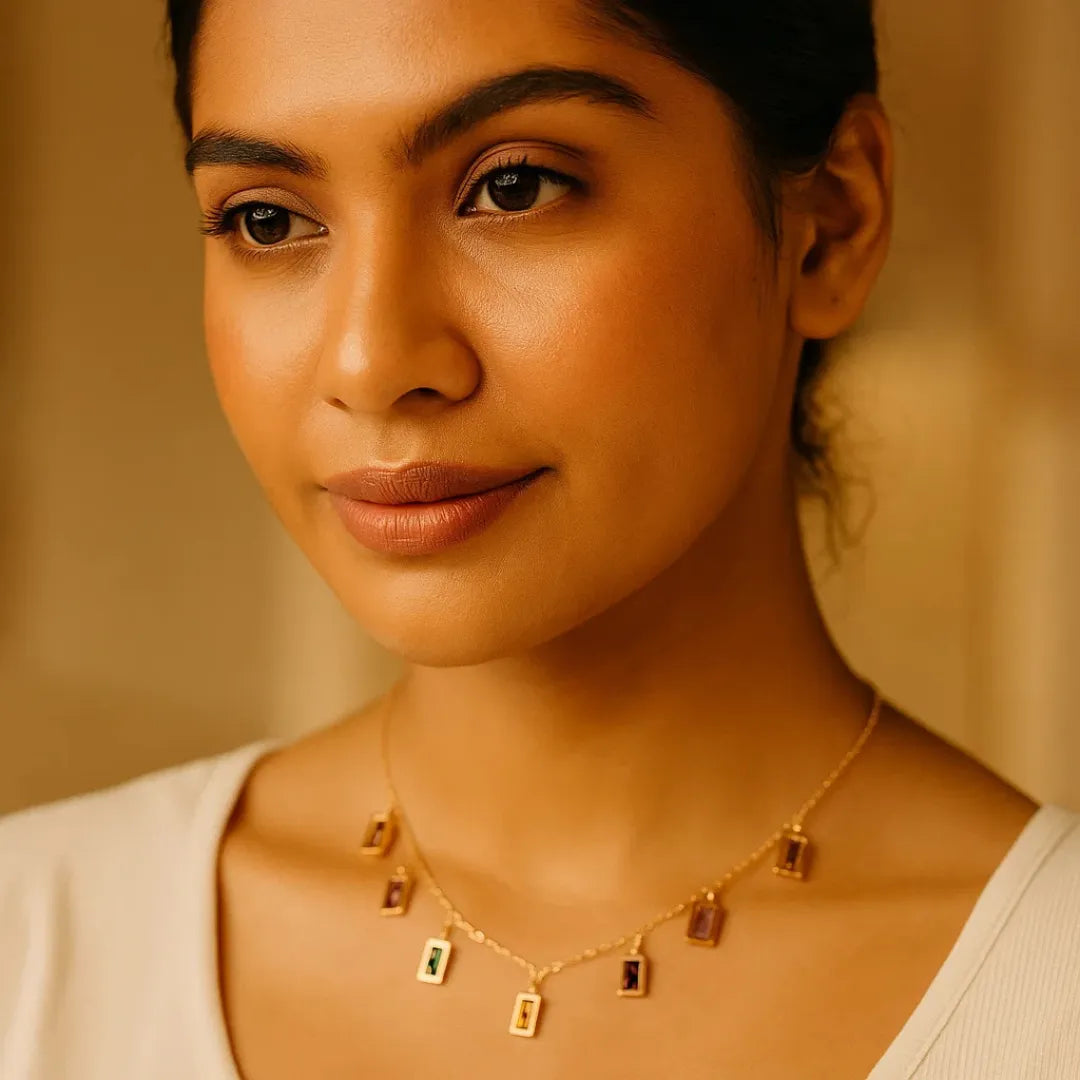 Gemstone Charm Necklace