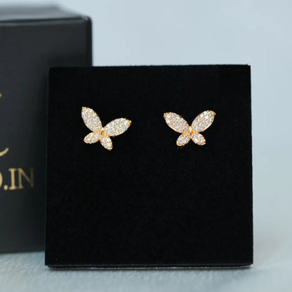 AD Crystal Butterfly Earrings