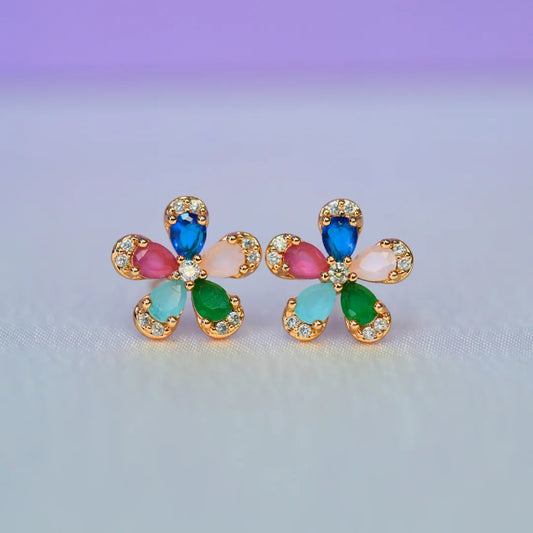 Rainbow Bloom Earrings