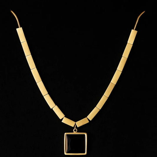 Obsidian Charm Necklace: