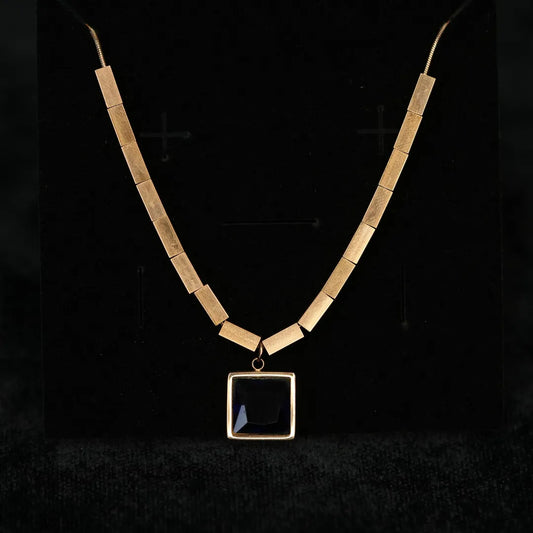 Obsidian Charm Necklace: