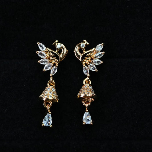 Peacock Pearl Jhumkis